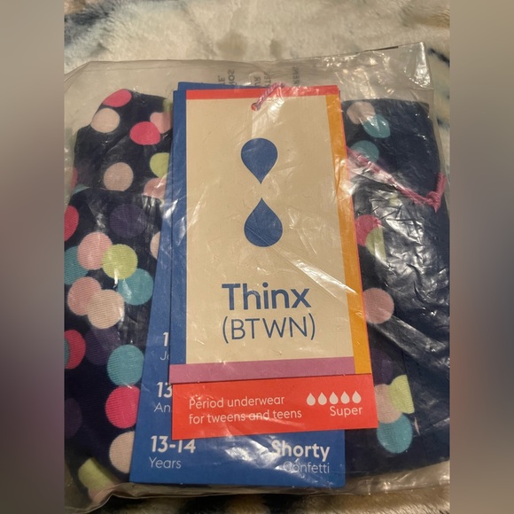 Thinx BTWN Teen Period Underwear - Bikini Panties, Confetti - Picture 2 of 7
